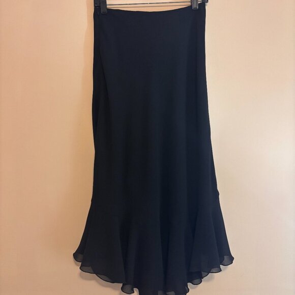 Vintage Joseph Ribkoff Womens Size 8 Black Sheer Layered Skirt 100% Polyester - Picture 2 of 5